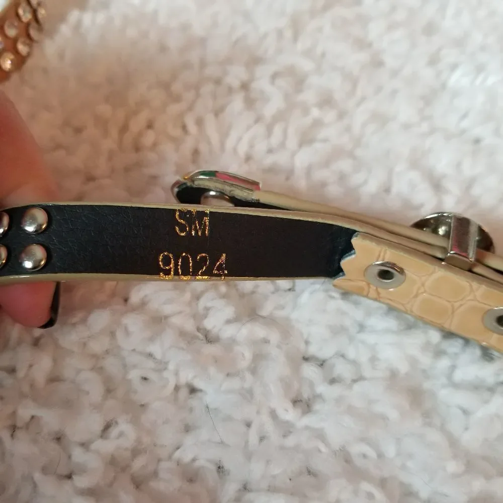 Rhinestone Skinny Belt Unique Small